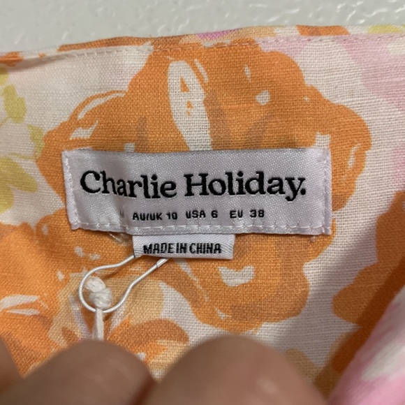 CHARLIE HOLIDAY ISABELLA MAXI DRESS FLORAL PINK NEW WITH TAGS 6 - Picture 5 of 8